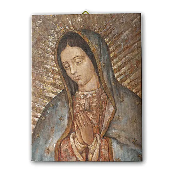 Cadre sur toile Buste de la Vierge de Guadeloupe 25x20 cm