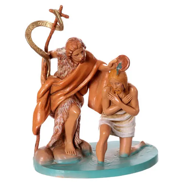 Scène Baptême de Jésus santons crèche de Pâques Fontanini 12 cm