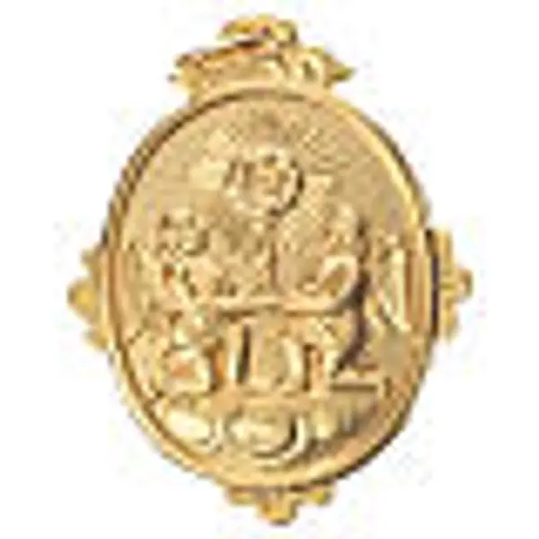 Médaille confrérie Très-Saint-Sacrement métal 9x7 cm