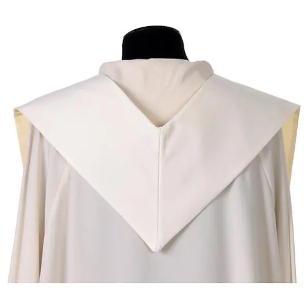 Étole toile polyester Alpha et Oméga brodés