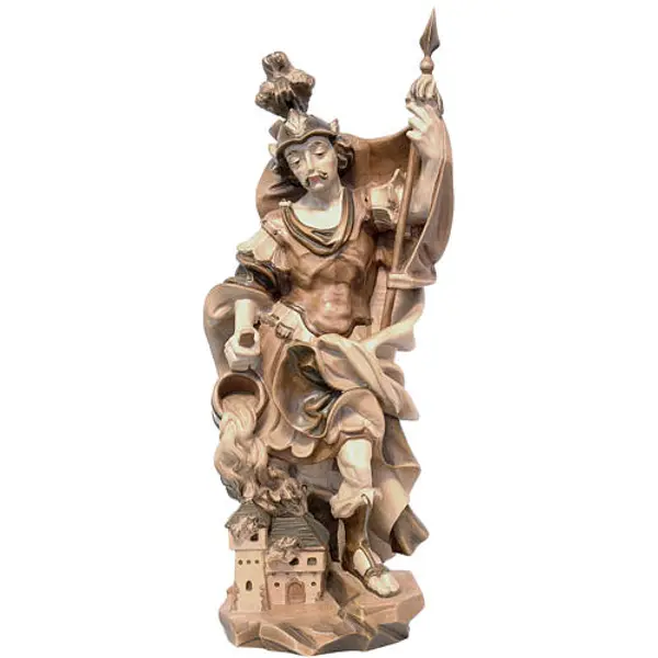 Saint Florian style baroque bois patiné multinuance Valgardena