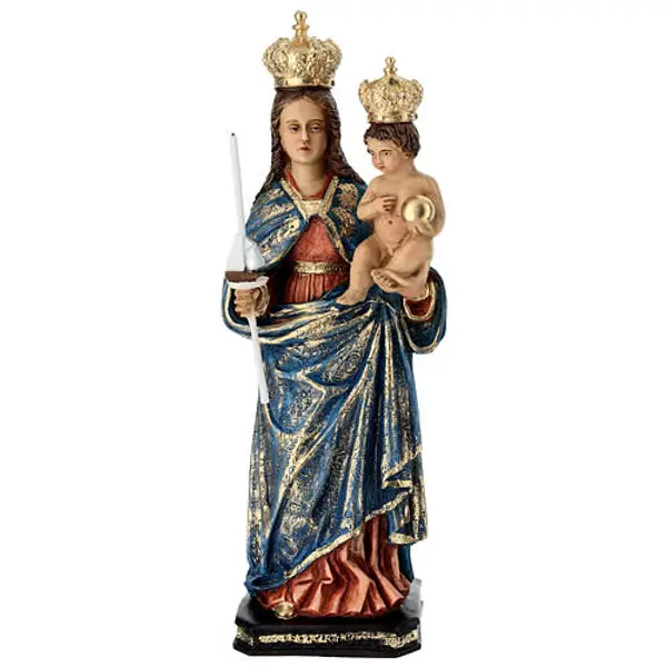 Statue Notre-Dame de Bonaria peinte en résine 35 cm