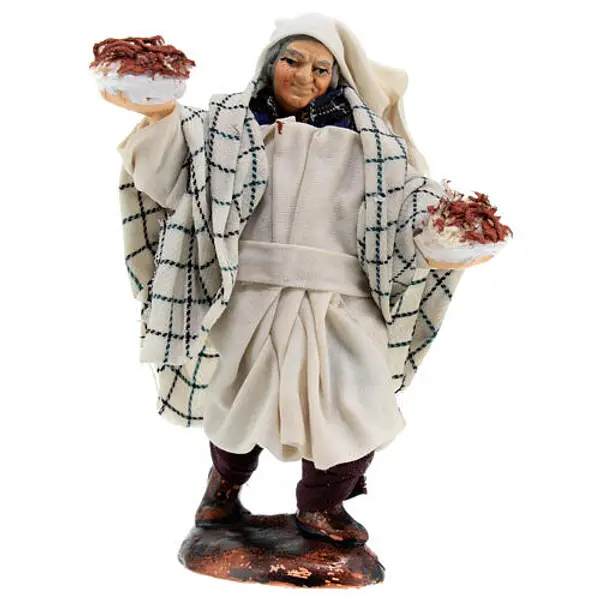 Vieux serveur pour crèche napolitaine de 12 cm