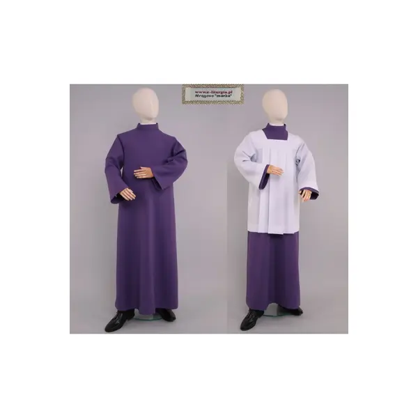 Aube violette pour lecteurs et servants d’autel AS/fio + surplis