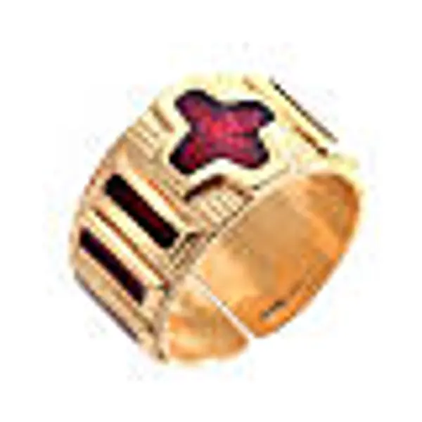 Bague dizainier en argent 925 doré et émail