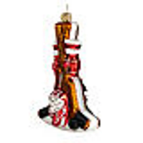 Set de hockey 10 cm verre soufflé ornement sapin de Noël