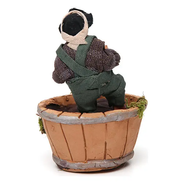 Homme qui presse la raisin 10cm crèche Napolitaine
