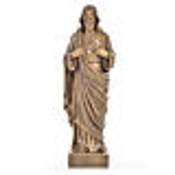 Sacré coeur de Jésus 62 cm poudre de marbre couleur bronze