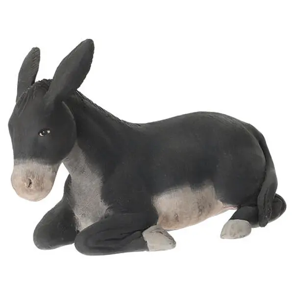 Âne assis terre cuite 10 cm crèche napolitaine pour crèche de 20 cm