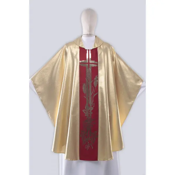 Chasuble rouge et or ZP1/c