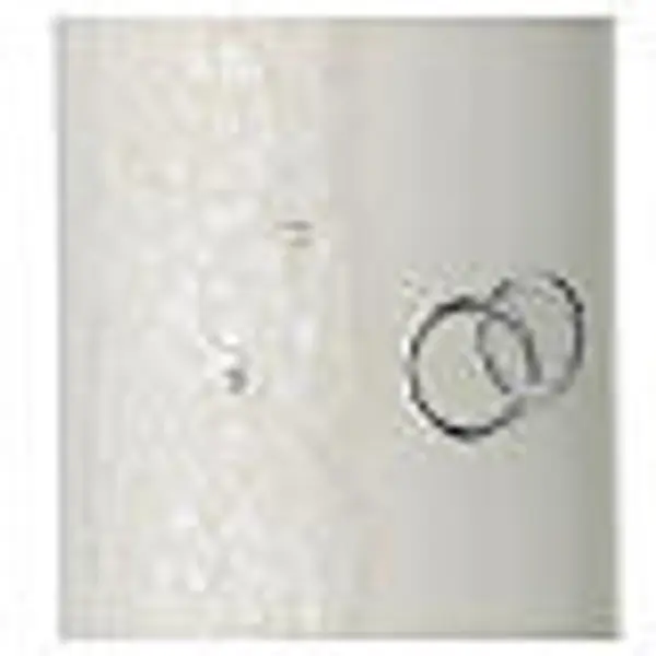 Bougie ovale mariage paillettes crème 230x90 mm