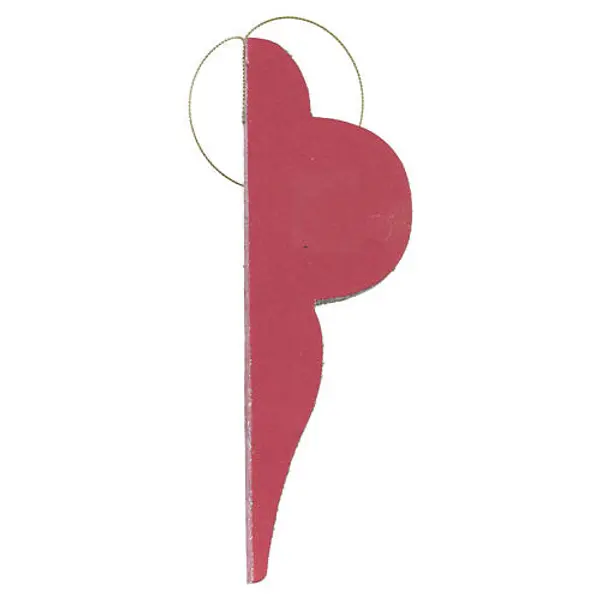 Décoration de Noël à suspendre rouge en papier 100% FSC 20x12 cm