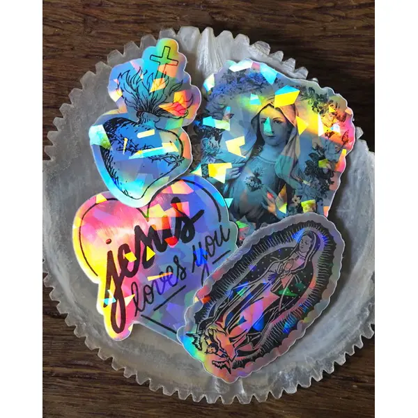 Holy sticker holographique