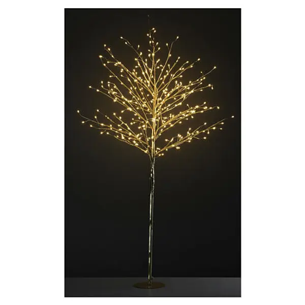 Arbre lumineux 336 NANOLEDs doré 120 cm