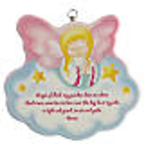 Ange de Dieu sur cadre rose ANGLAIS