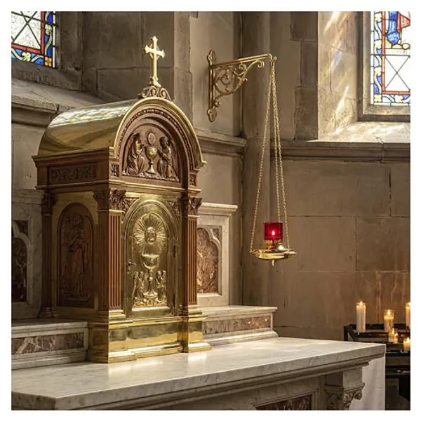 Lampe en laiton doré chaînes 1 mètre