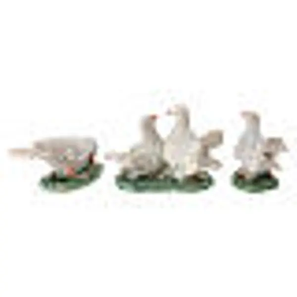 Pigeons blancs résine set 3 pcs crèche 12 cm