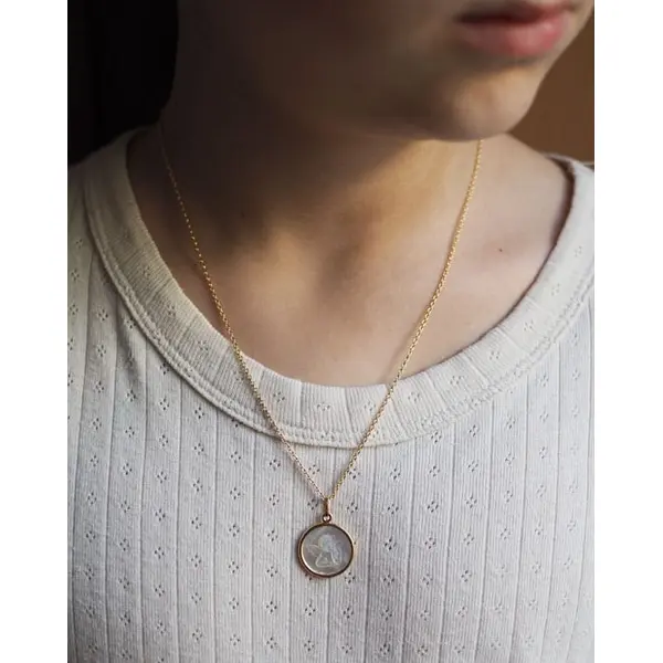 Médaille Ange de Raphaël 16mm | Or 18 carats