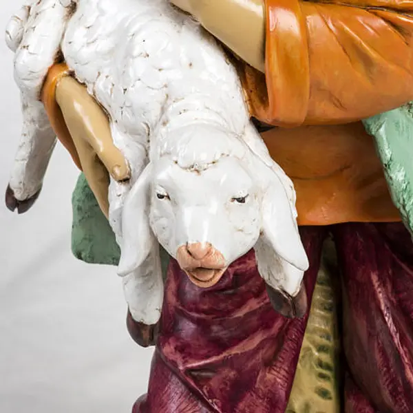 Garçon et agneau crèche Fontanini 125 cm