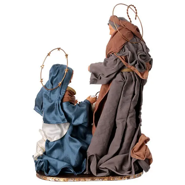Nativité Winter Elegance tissu résine h 60 cm