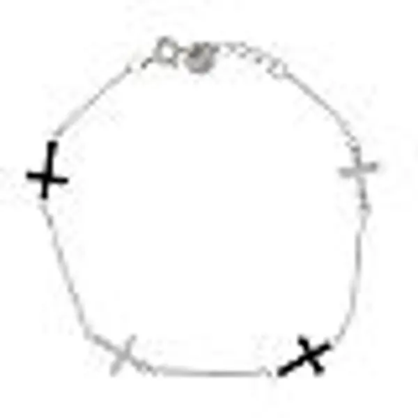 Bracelet Lumina argent 925 zircons blancs et noirs Benedictus