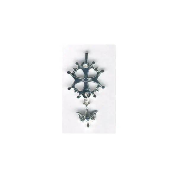 Croix huguenote argent bombée