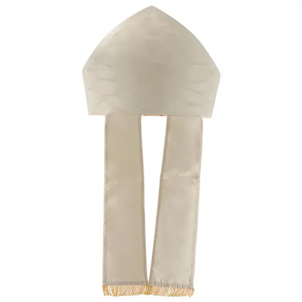 Mitre blanc ivoire laine soie Jacquard Gamma