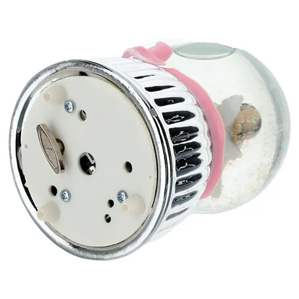 Boîte à musique boule à neige avec ange rose et étoile 13 cm Bagutta