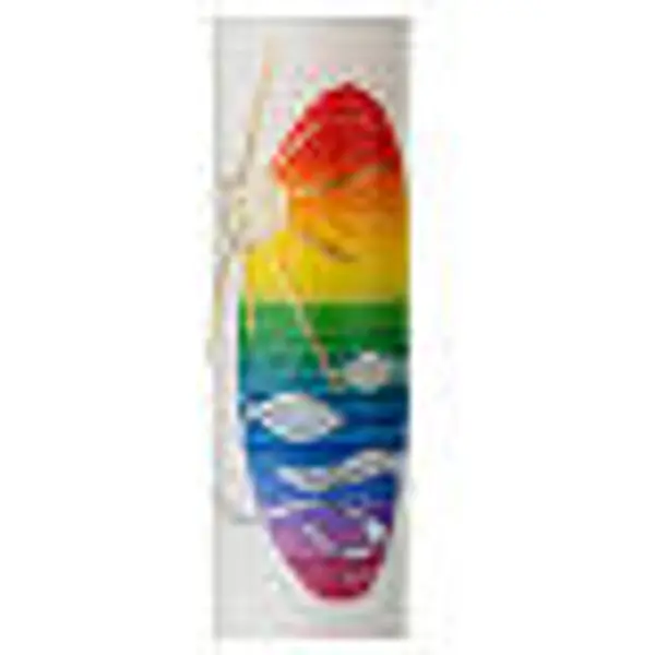 Cierge baptismal arc-en-ciel soleil 400x40 mm