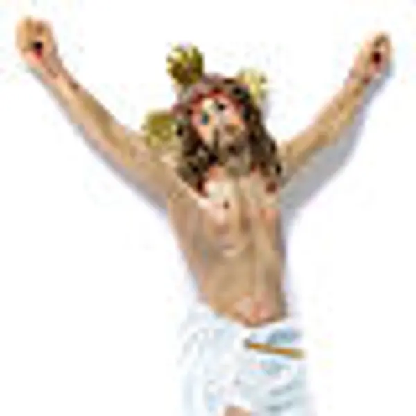 Corps Christ Agonie 30cm pâte bois élégant