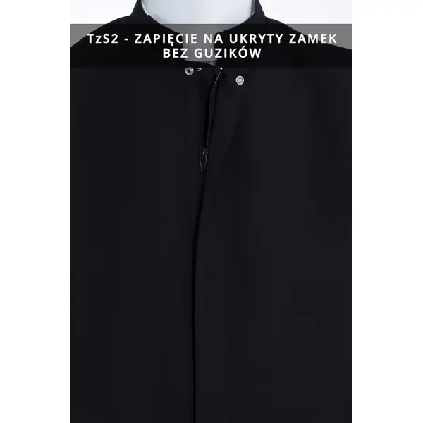 Soutane d’hiver romaine noire TzS - laine 70%