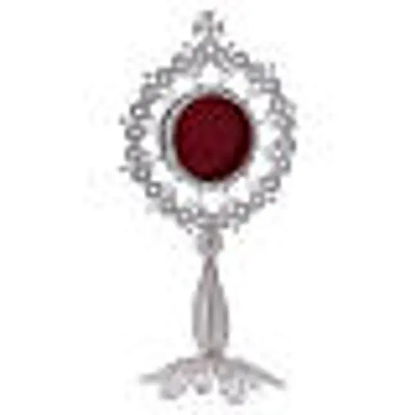 Reliquaire filigrane argent 800 13 cm