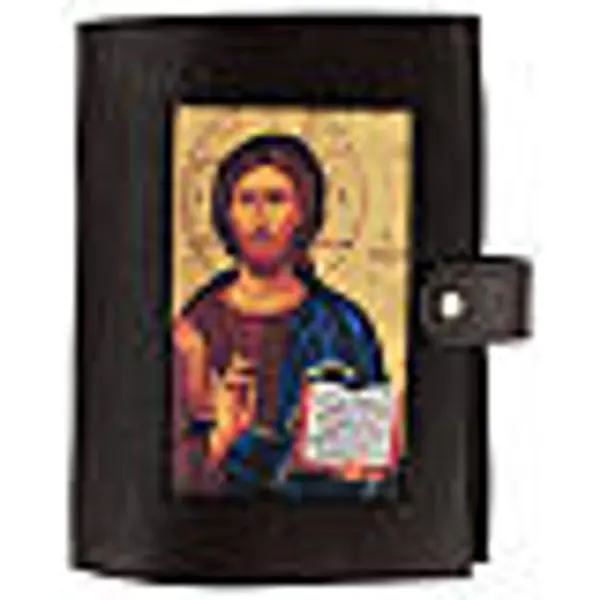 Couverture Bible Jérusalem brun foncé cuir Pantocrator