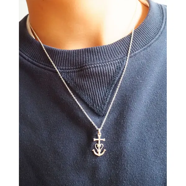Pendentif Croix de Camargue | Plaqué or - Argent