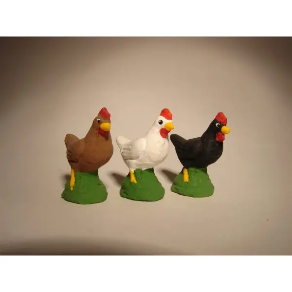 Poule Marron 9 cm