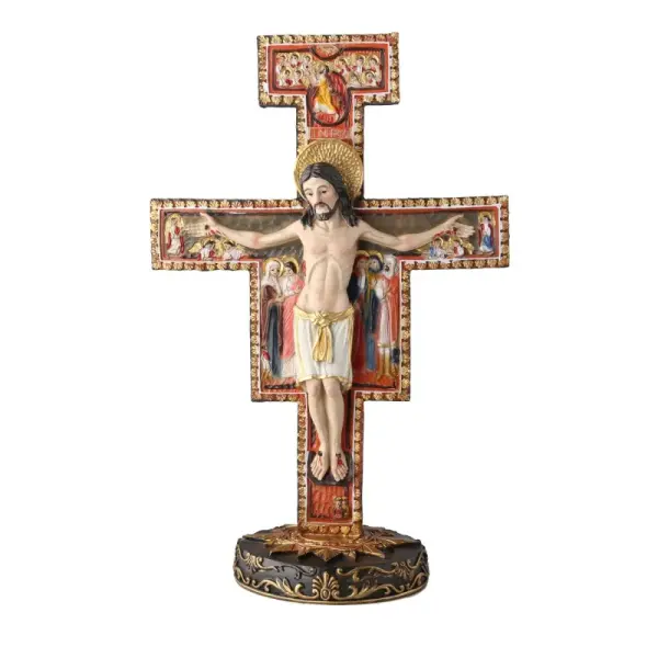 Croix de Saint Damien sur pied de 27 cm