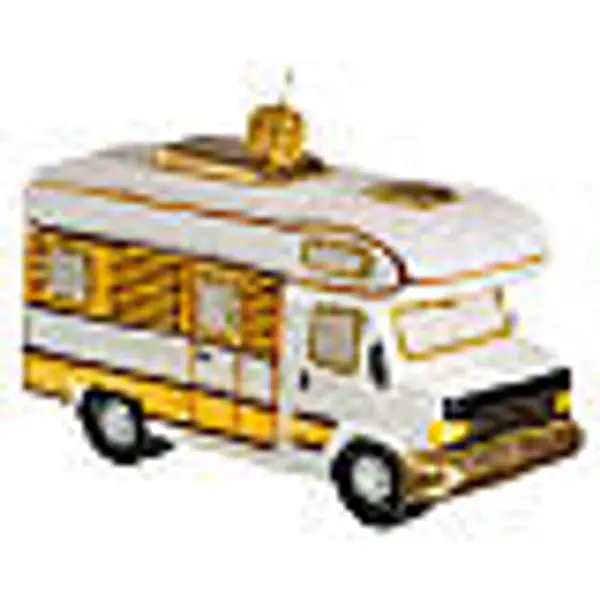Camping car décoration verre soufflé sapin Noël