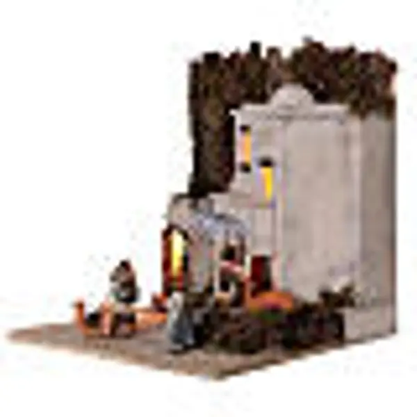 Village arabe (F) santons terre cuite animaux 8 cm crèche napolitaine 35x35x35 cm