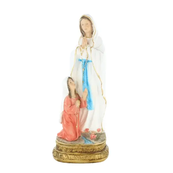 Statue de l'Apparition de Lourdes en résine 30cm