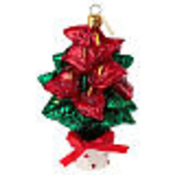 Anthurium décoratif en verre soufflé pour sapin de Noël