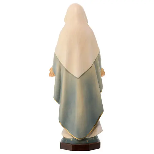 Statue Vierge Miraculeuse Moderne bois peint Val Gardena