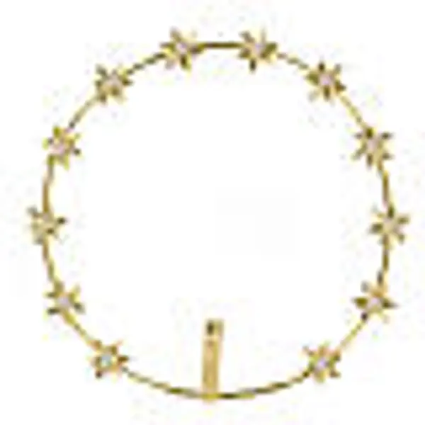 Auréole laiton doré étoiles à 6 branches et strass d. 30 cm