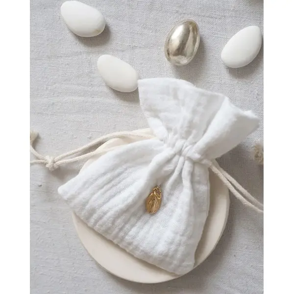 Lot de 4 Petits pochons en lange