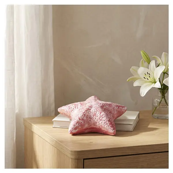 Urne cinéraire étoile de mer biodégradable rose