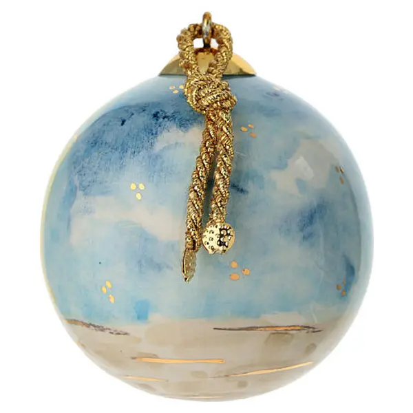 Décoration sapin de Noël scène Nativité Dellarte Ceramiche peinte à la main 8 cm