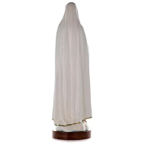 Statue Notre Dame de Fatima marbre reconstitué 83cm peinte