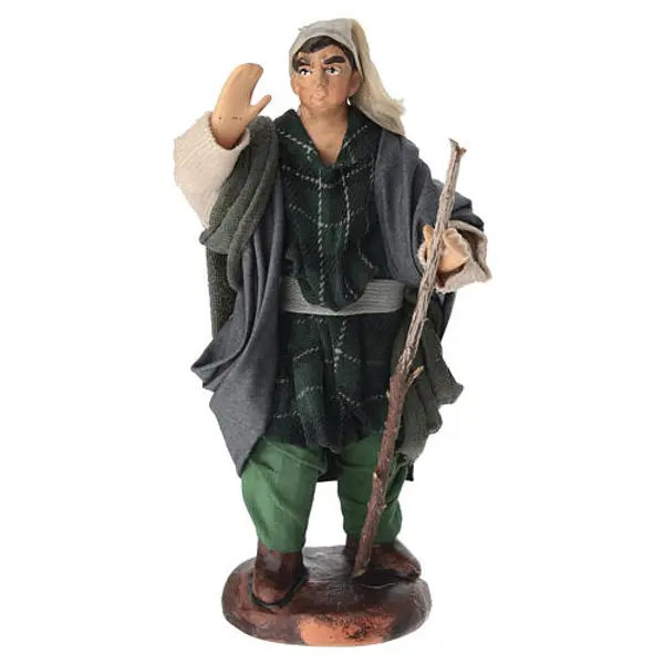 Homme qui appelle pour crèche napolitaine 14 cm