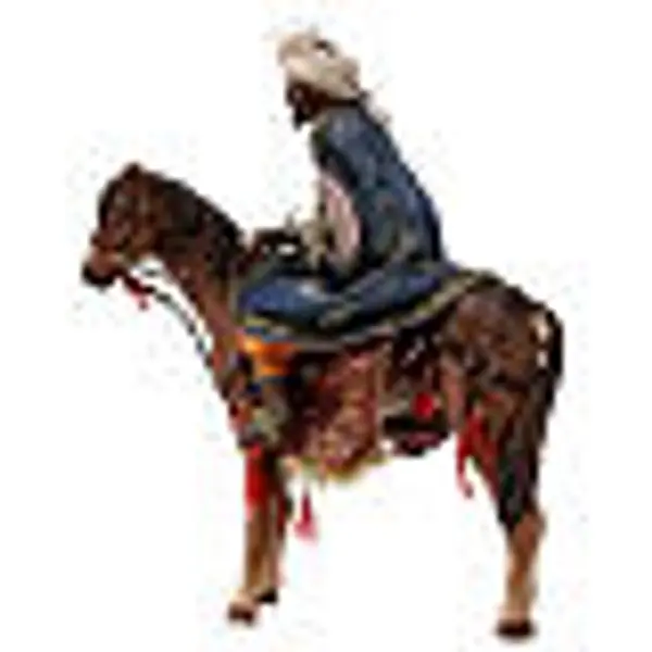 Roi Mage mulâtre sur cheval 13cm Angela Tripi
