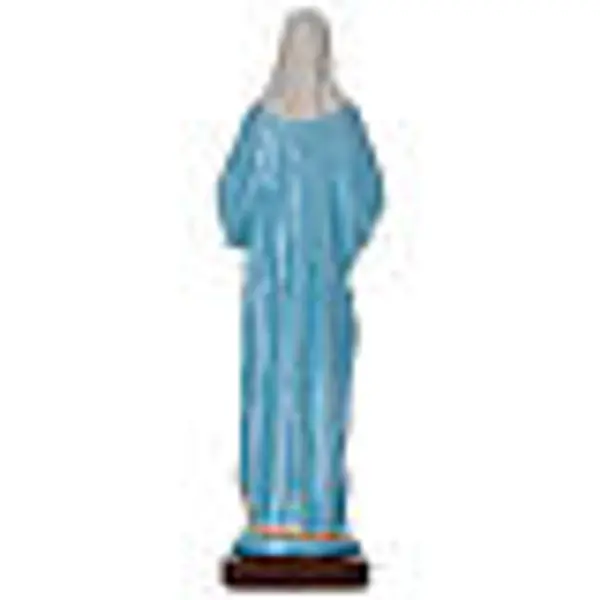 Statue Notre Dame à l'enfant marbre reconstitué 80cm peinte