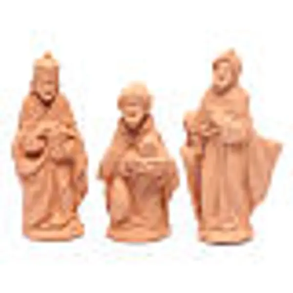 Crèche terre cuite naturelle 15 santons 15 cm